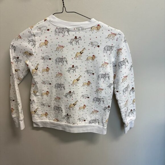 SAL & PIMENTA unisex Christmas Animals sweatshirt in white - Picture 2 of 5